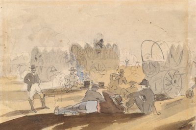 Carovana con carri coperti a riposo da Winslow Homer