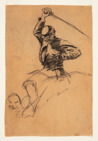 Soldato di cavalleria con spada a cavallo da Winslow Homer
