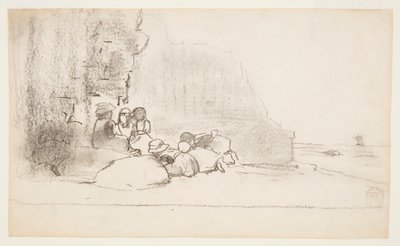 Bambini che Giocano sulla Spiaggia, Cullercoats, Inghilterra da Winslow Homer