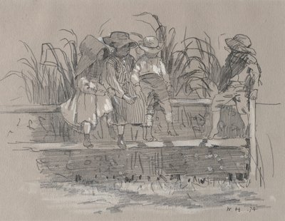 Bambini Seduti su una Recinzione da Winslow Homer