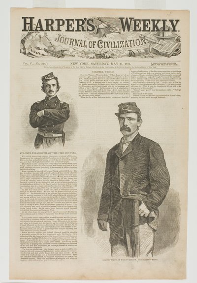 Il colonnello Wilson, della brigata Wilson, e il colonnello Ellsworth, degli zuavi di fuoco, sono stati i primi a essere coinvolti. da Winslow Homer