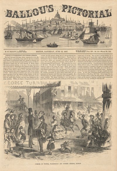 Angolo di Winter, Washington e Summer Streets, Boston, da Ballou da Winslow Homer