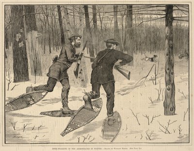 A caccia di cervi negli Adirondack in inverno, da Every Saturday, A Journal of Choice Reading, 21 gennaio 1871 da Winslow Homer
