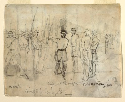 Disegno
Disegno, il colonnello William Dwight, Jr. Ispezione del suo reggimento, 1862 da Winslow Homer