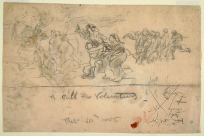 Disegno, Appello ai volontari, 20 ottobre 1886 da Winslow Homer
