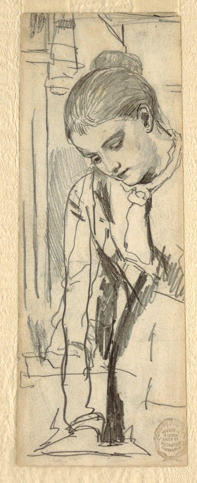 Disegno, Figura di donna, 1870-80 da Winslow Homer