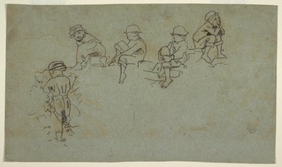 Disegno, Cinque schizzi di ragazzi, 1872 ca. da Winslow Homer