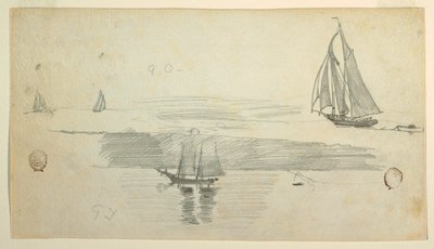 Disegno, Quattro golette, forse 1880 da Winslow Homer