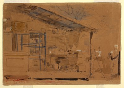 Disegno, Casa con portico, 1858-60 ca. da Winslow Homer