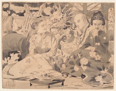 Disegno, Festa internazionale del tè, 1867 ca. da Winslow Homer