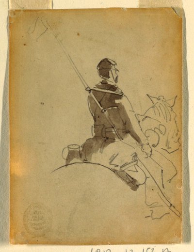 Disegno, lanciere a cavallo, 1862 da Winslow Homer