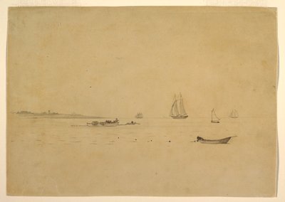 Disegno, Punta di terra con faro, 1880 ca. da Winslow Homer