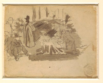 Disegno, soldati in campeggio, 1862 da Winslow Homer