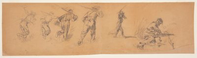 Disegno, Studi di soldati, 1863-65 da Winslow Homer
