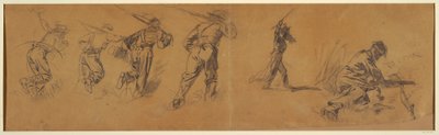 Disegno, Studi di soldati, 1863-65 da Winslow Homer