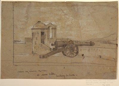 Disegno, studio per "Faro di ricerca, ingresso del porto, Santiago de Cuba", 1885 da Winslow Homer