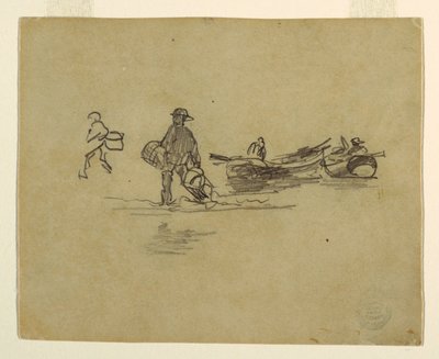 Disegno, Due pescatori, Inghilterra, 1881-82 da Winslow Homer