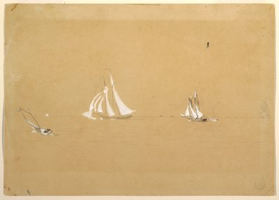 Disegno, due golette, 1880 da Winslow Homer