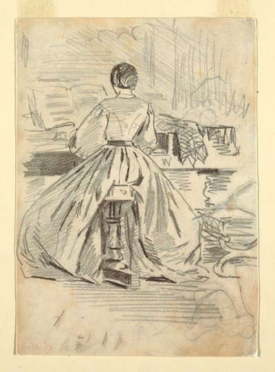 Disegno, Donna al pianoforte, 1862 da Winslow Homer