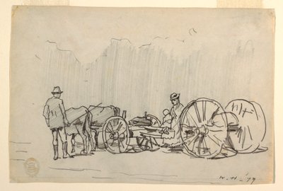 Disegno, Giogo di buoi, 1879 da Winslow Homer