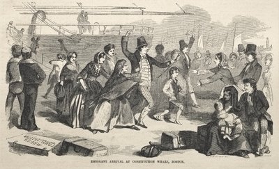 Arrivo di emigranti al Constitution Wharf, Boston da Winslow Homer