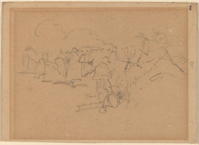 Fine della marcia [recto], 1862 da Winslow Homer