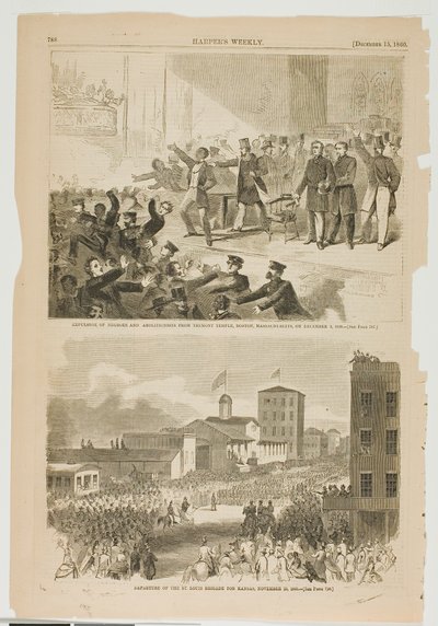 Espulsione di negri e abolizionisti dal Tremont Temple, Boston, Massachusetts, il 3 dicembre 1860 da Winslow Homer