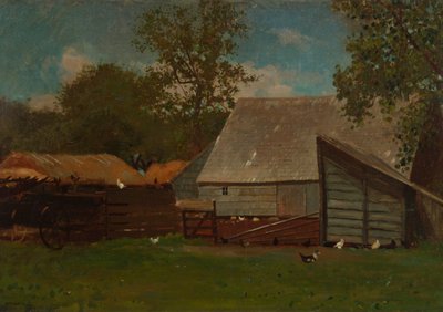 Cortile della fattoria con anatre e galline da Winslow Homer