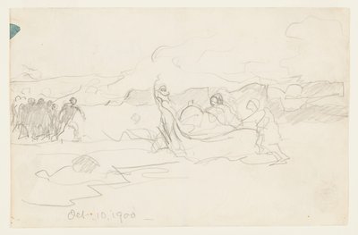 Pescatori che tirano a riva una dory da Winslow Homer