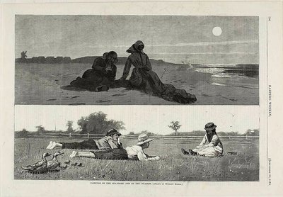 Flirt in riva al mare e sul prato da Winslow Homer