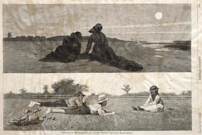 Flirtare sulla spiaggia e sul prato, 1874 da Winslow Homer