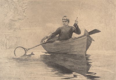 Pesca a Mosca, Lago Saranac da Winslow Homer