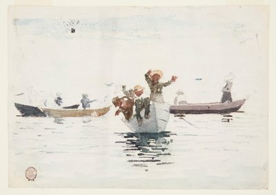 Quattro Barche a Remi con Bambini da Winslow Homer