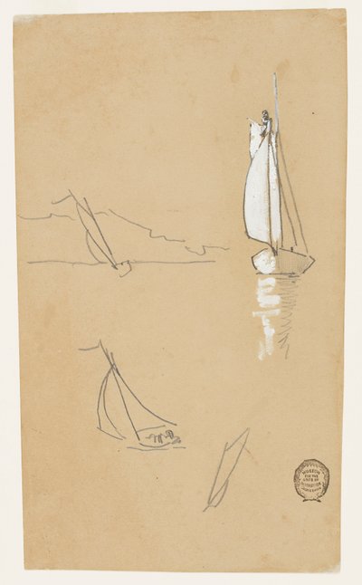 Quattro schizzi di sloop da Winslow Homer
