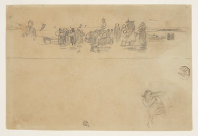 Gruppi di donne sulla spiaggia, Cullercoats, Inghilterra da Winslow Homer