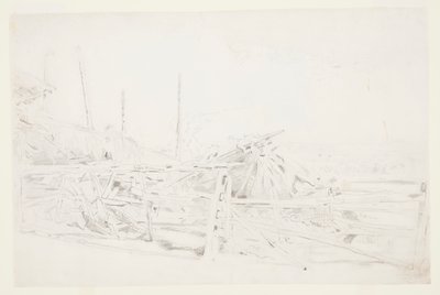 Mucchio di fieno e recinzione da Winslow Homer