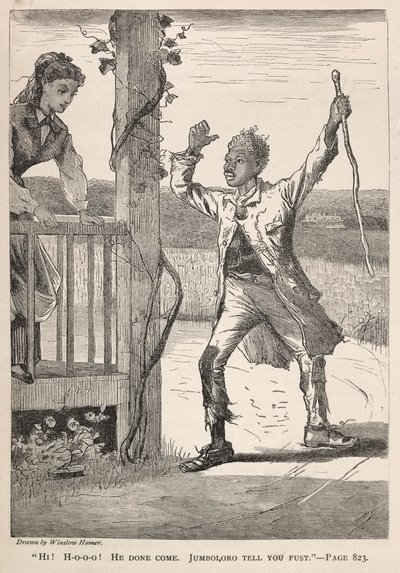 Hi! H-O-O-O! He Done Come. Jumboloro Tell You First., 1869 da Winslow Homer