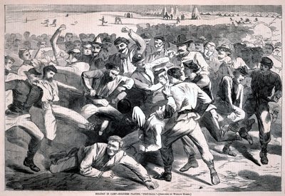 Vacanza al campo - soldati che giocano a «football», da Harper