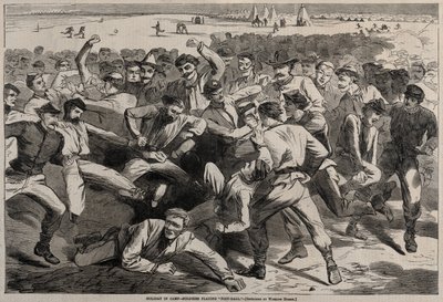 Vacanza in campo - Soldati che giocano a calcio, 1865 da Winslow Homer