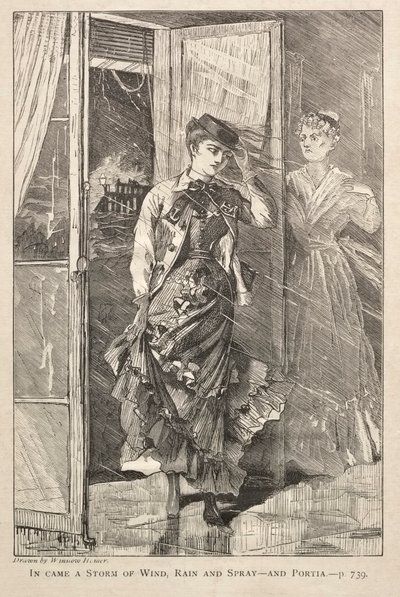 Arrivò una tempesta di vento, pioggia e spruzzi - e Portia, 1869 da Winslow Homer