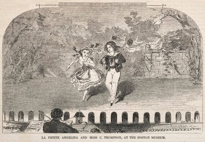 La Petite Angelina e Miss C. Thompson, al Boston Museum, 1859 da Winslow Homer