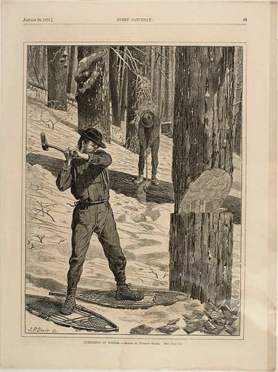 Taglio del legname in inverno da Winslow Homer