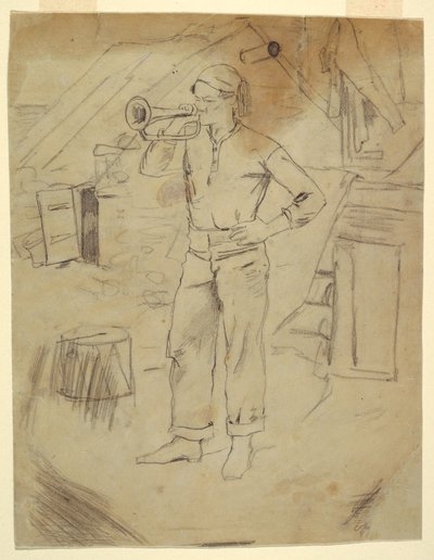 Uomo con berretto da zuavo da Winslow Homer