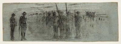 Ufficiale e aiutante che ispezionano uno squadrone da Winslow Homer