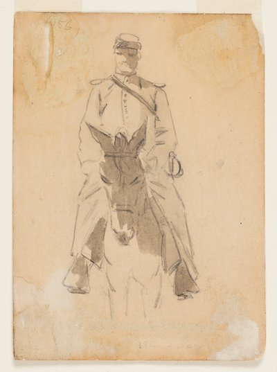 Ufficiale e testa di un cavallo da Winslow Homer