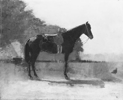 Cavallo da sella nel cortile della fattoria, ca. 1870-75 da Winslow Homer