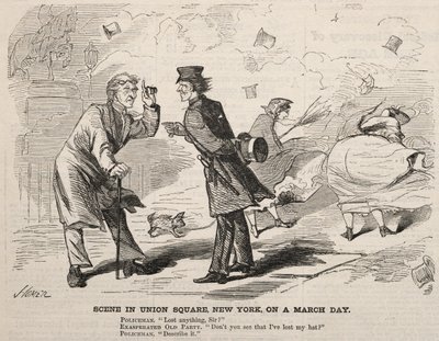 Scena in Union Square, New York, in un giorno di marzo da Winslow Homer