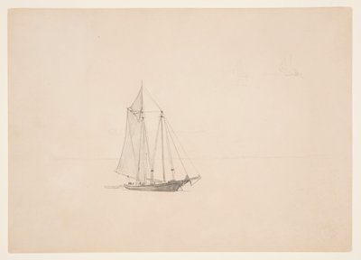 Schooner con dinghy da Winslow Homer