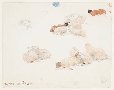 Pecore a riposo da Winslow Homer