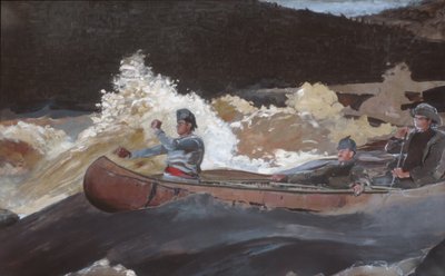 Attraversamento delle Rapide, Fiume Saguenay, 1905-10 da Winslow Homer